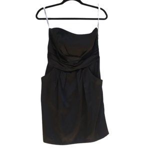 David's Bridal Black Strapless Dress With Pockets